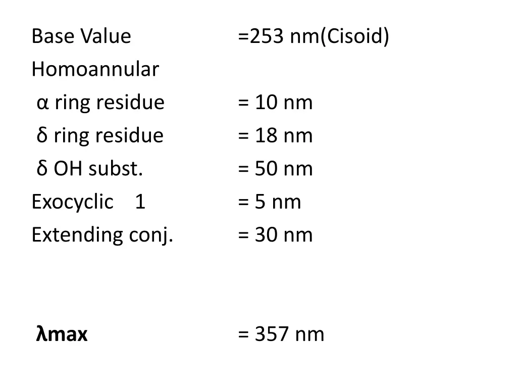base value homoannular ring residue ring residue 1