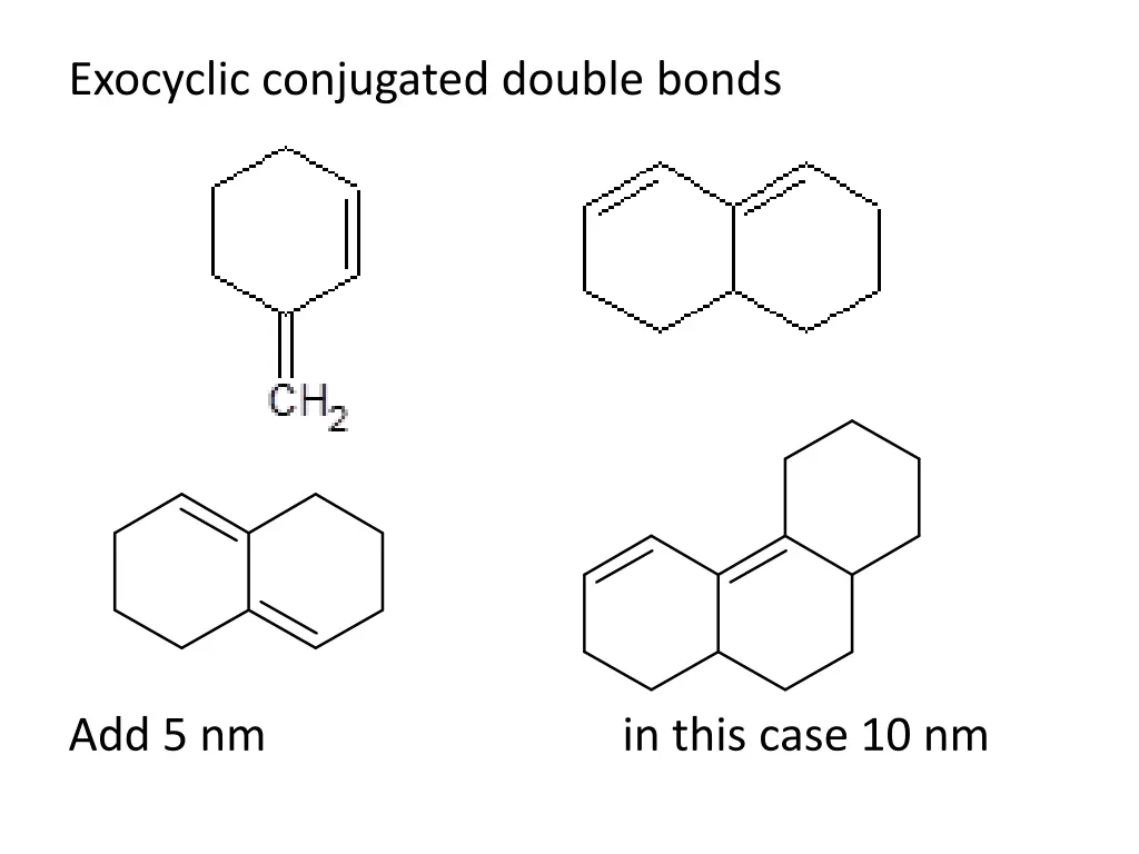 exocyclic conjugated double bonds