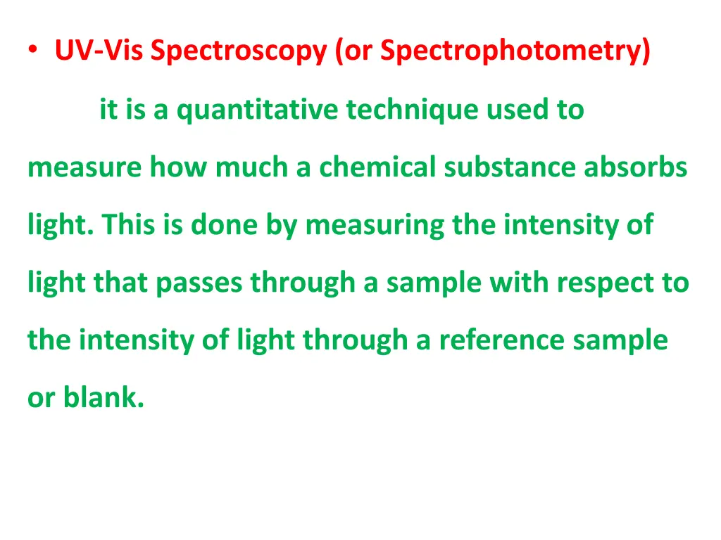 uv vis spectroscopy or spectrophotometry
