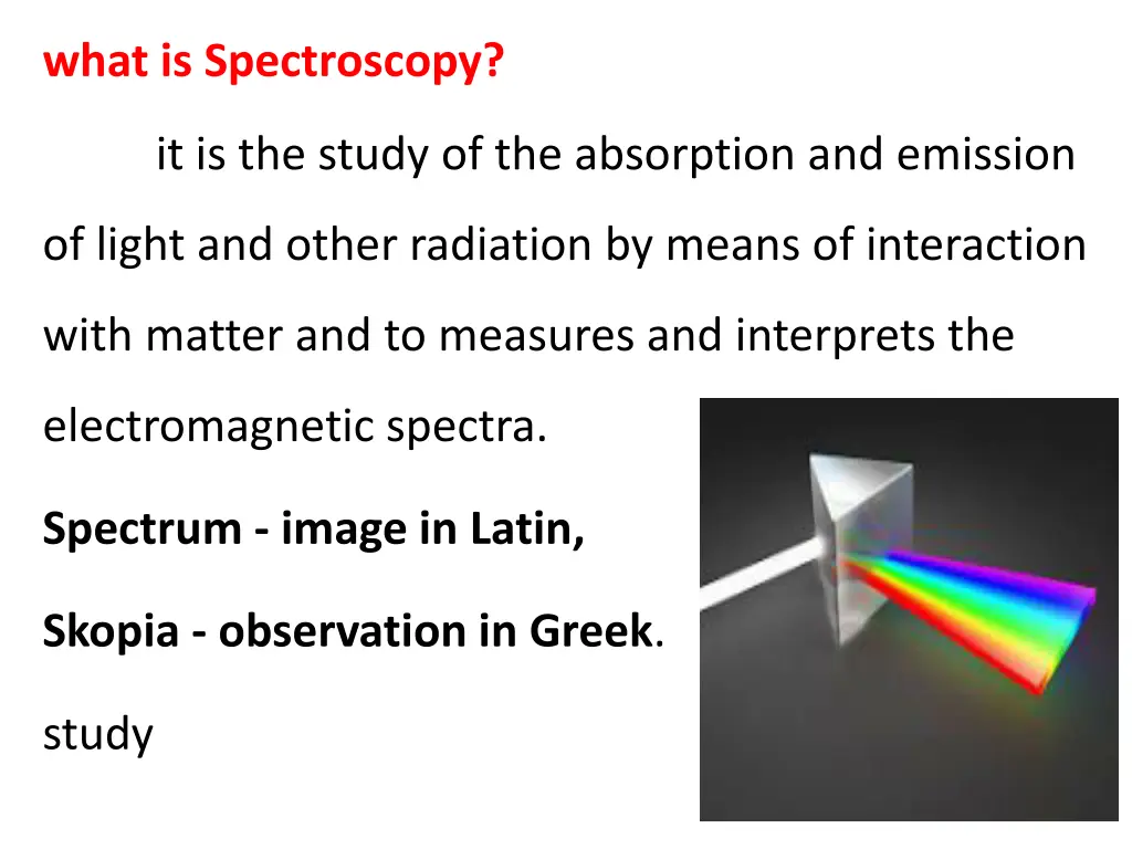 what is spectroscopy