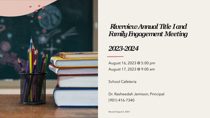 r iverview annual title i and family e ngagement