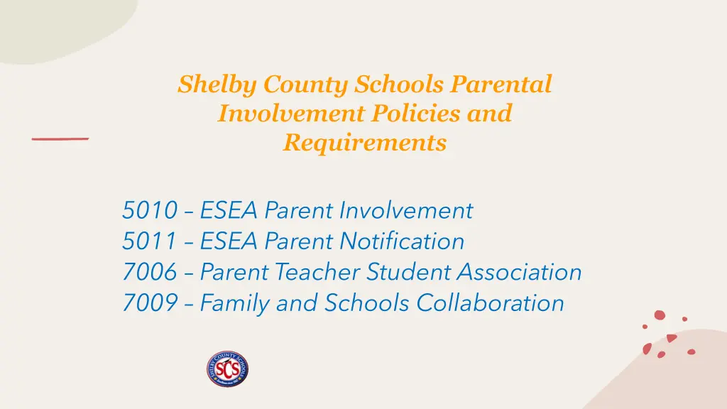shelby county schools parental involvement