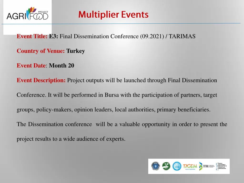 event title e3 final dissemination conference