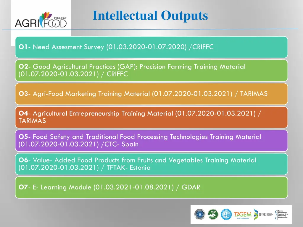 intellectual outputs