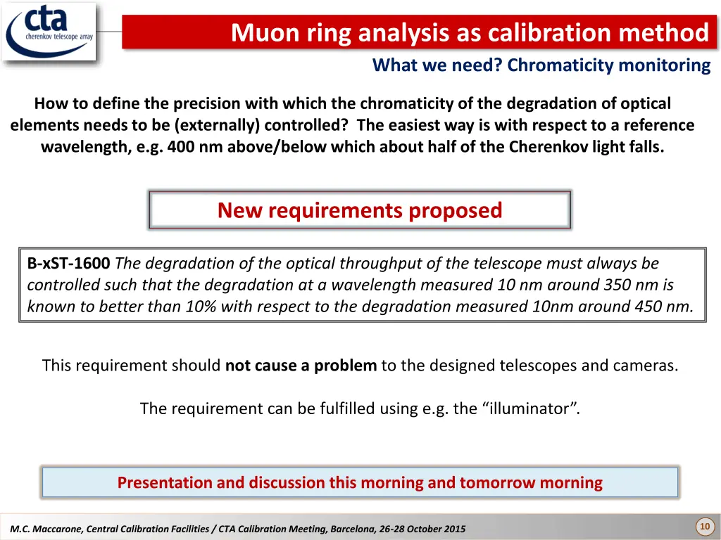muon ring analysis as calibration method what 6