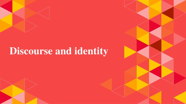 discourse and identity