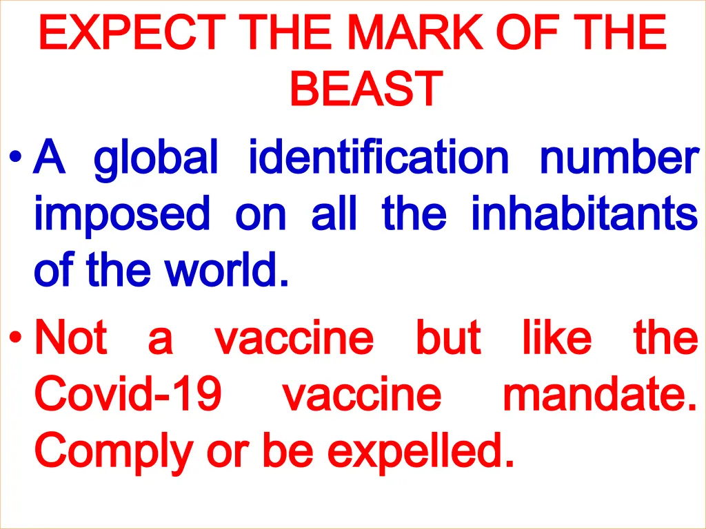 expect the mark of the expect the mark