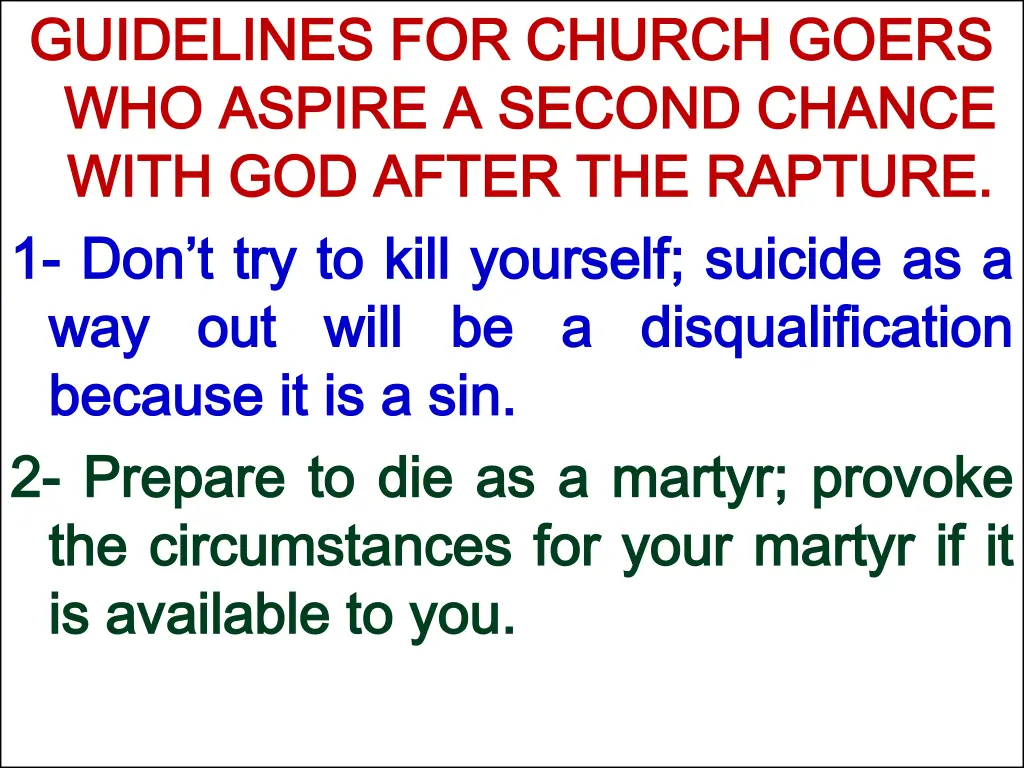 guidelines for church goers guidelines for church