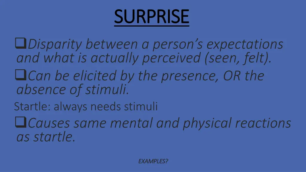 surprise surprise