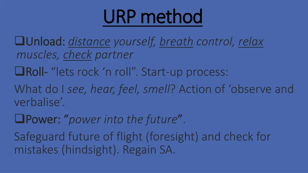 urp method urp method