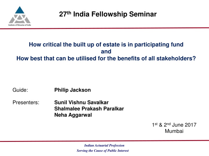 27 th india fellowship seminar