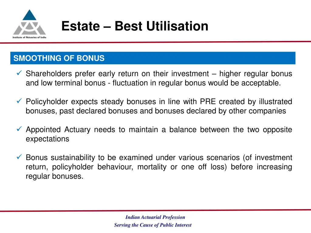 estate best utilisation