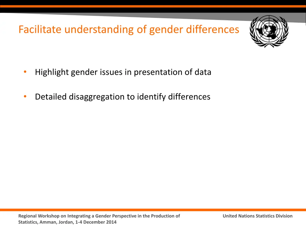 facilitate understanding of gender differences
