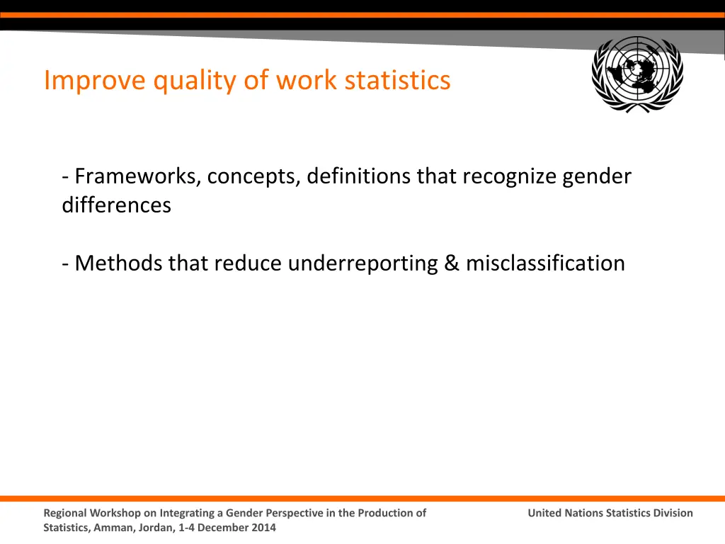 improve quality of work statistics