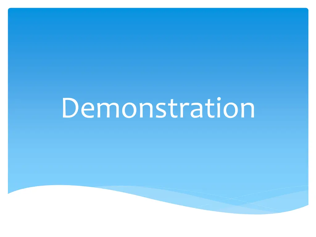 demonstration