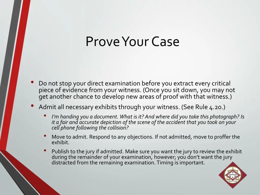 prove your case