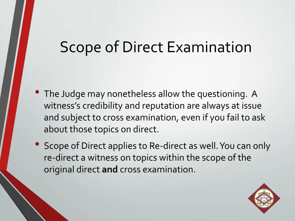 scope of direct examination 1