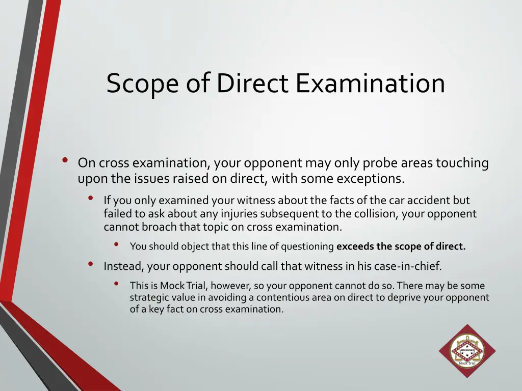 scope of direct examination