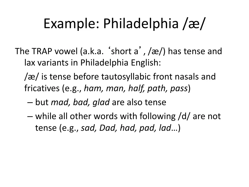 example philadelphia