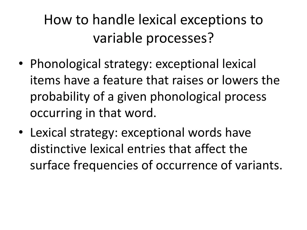 how to handle lexical exceptions to variable
