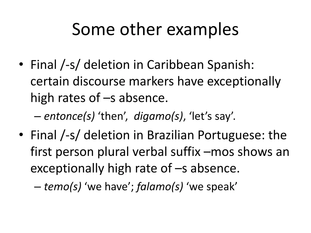 some other examples