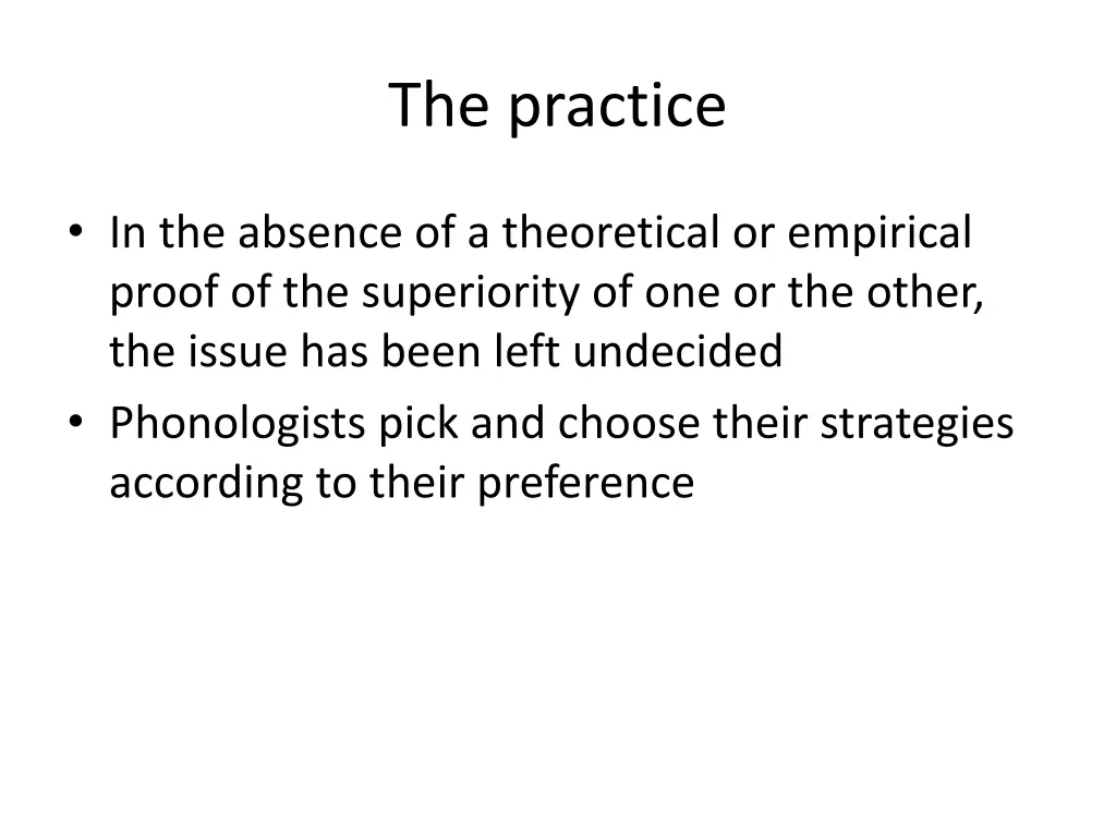 the practice