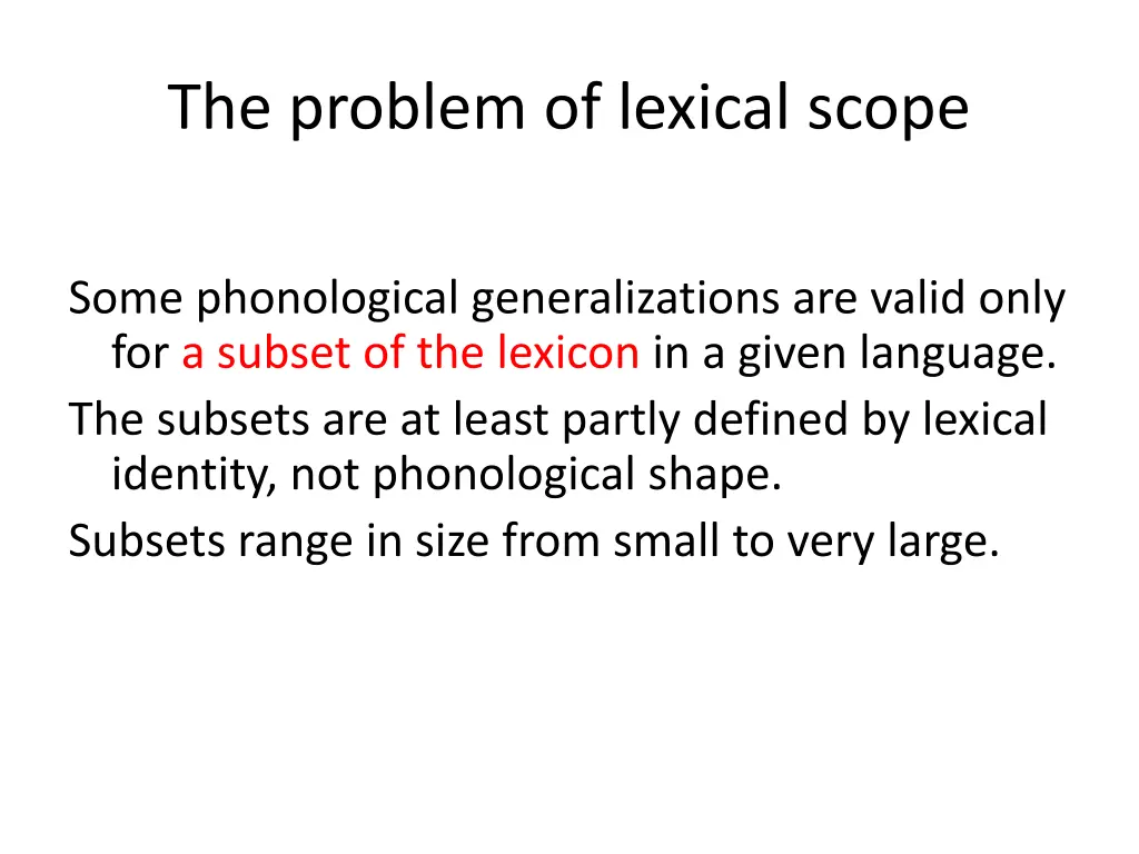 the problem of lexical scope