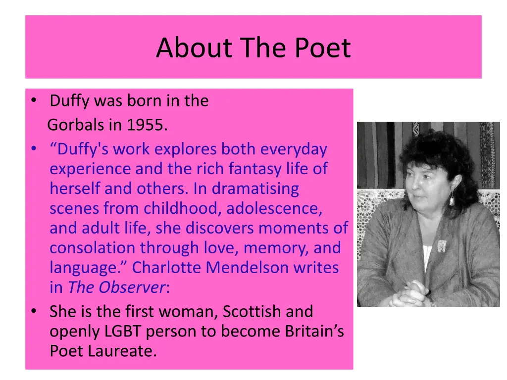 about the poet