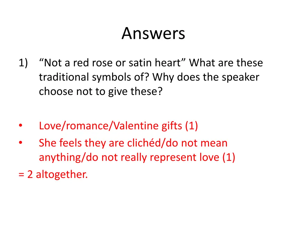 answers