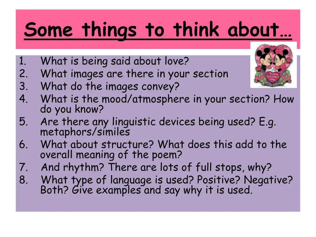 some things to think about