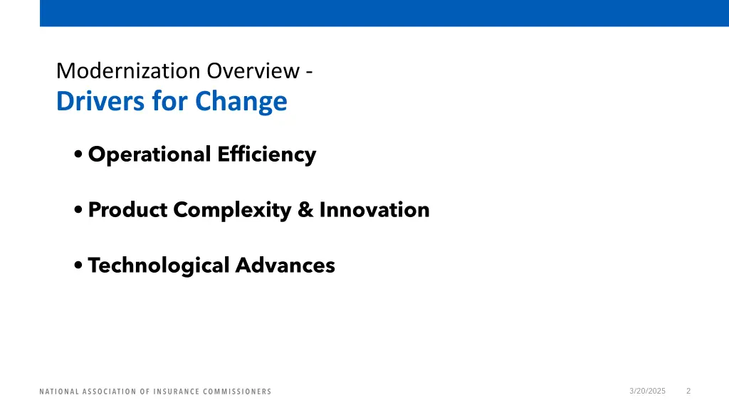 modernization overview drivers for change