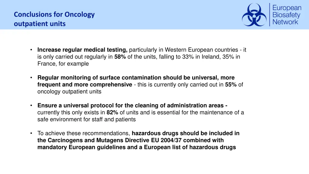 conclusions for oncology outpatient units 1