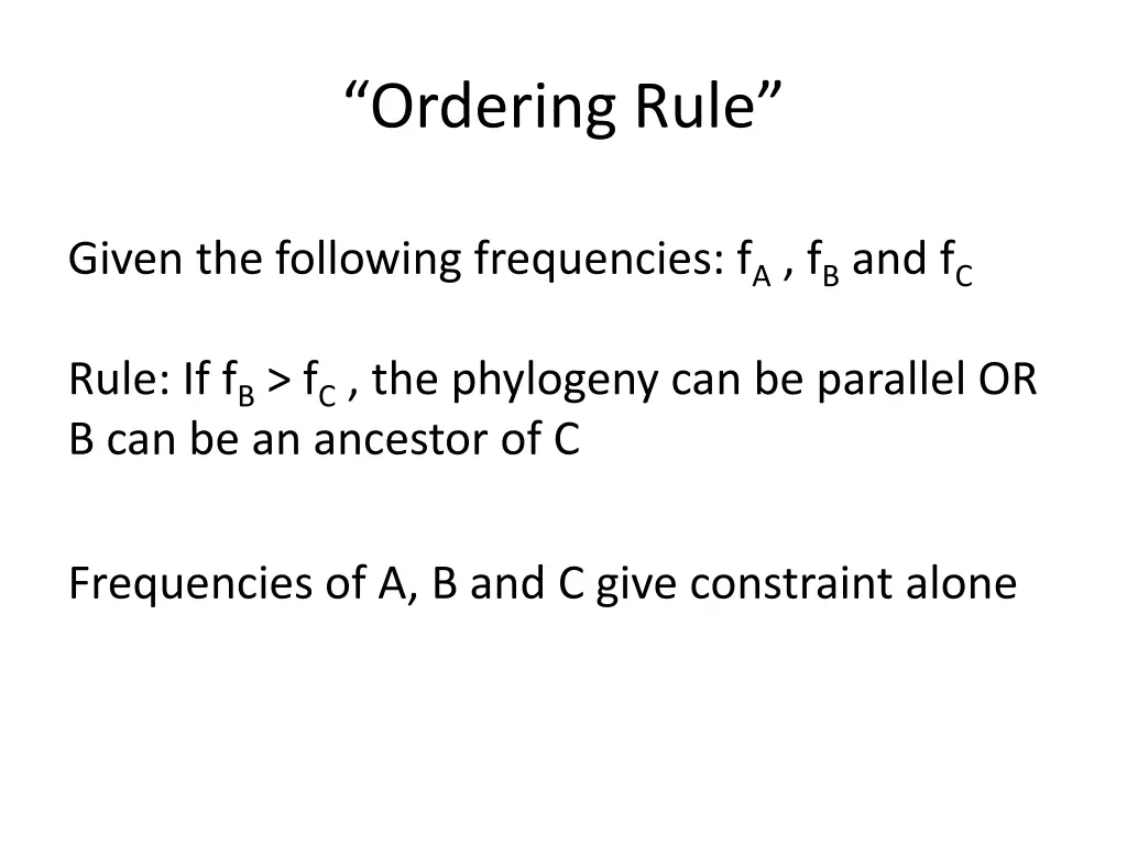 ordering rule