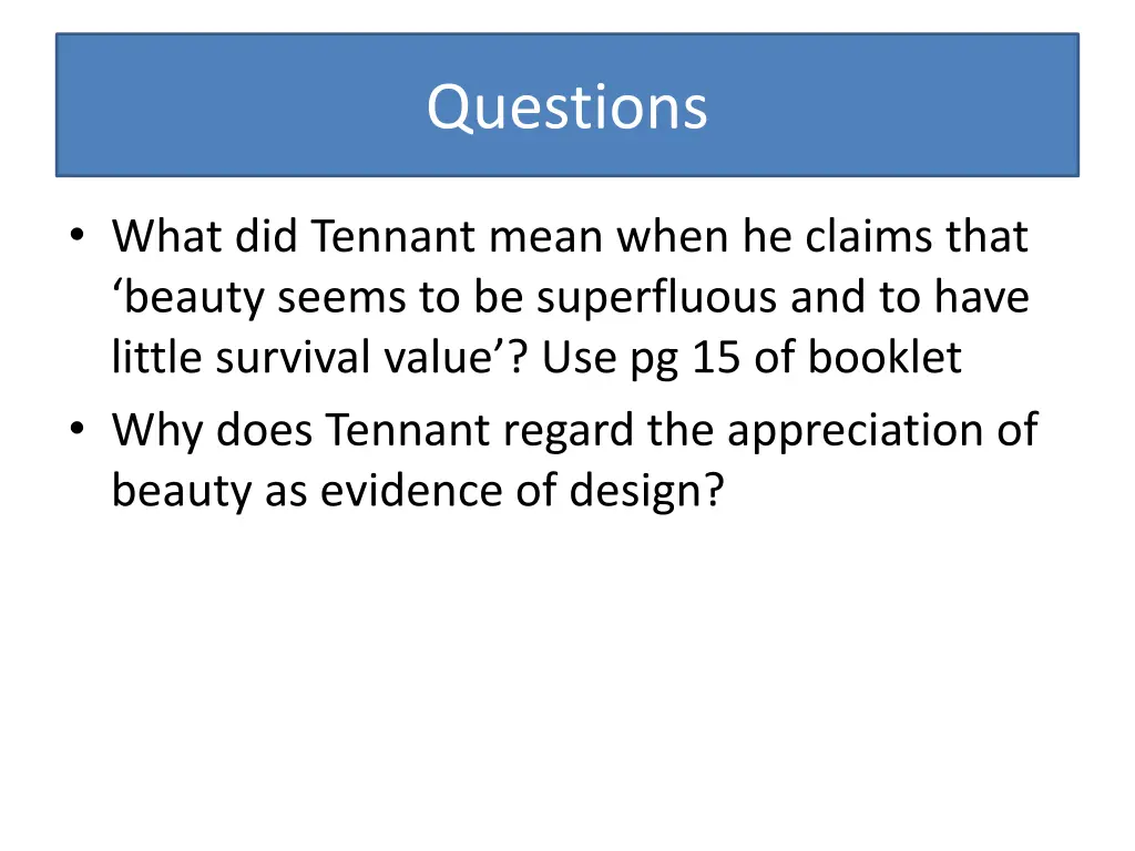 questions