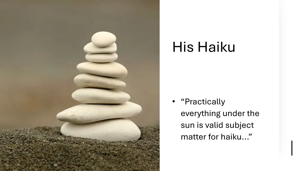 his haiku