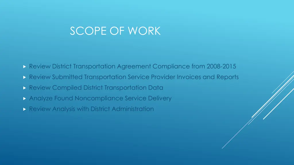 scope of work