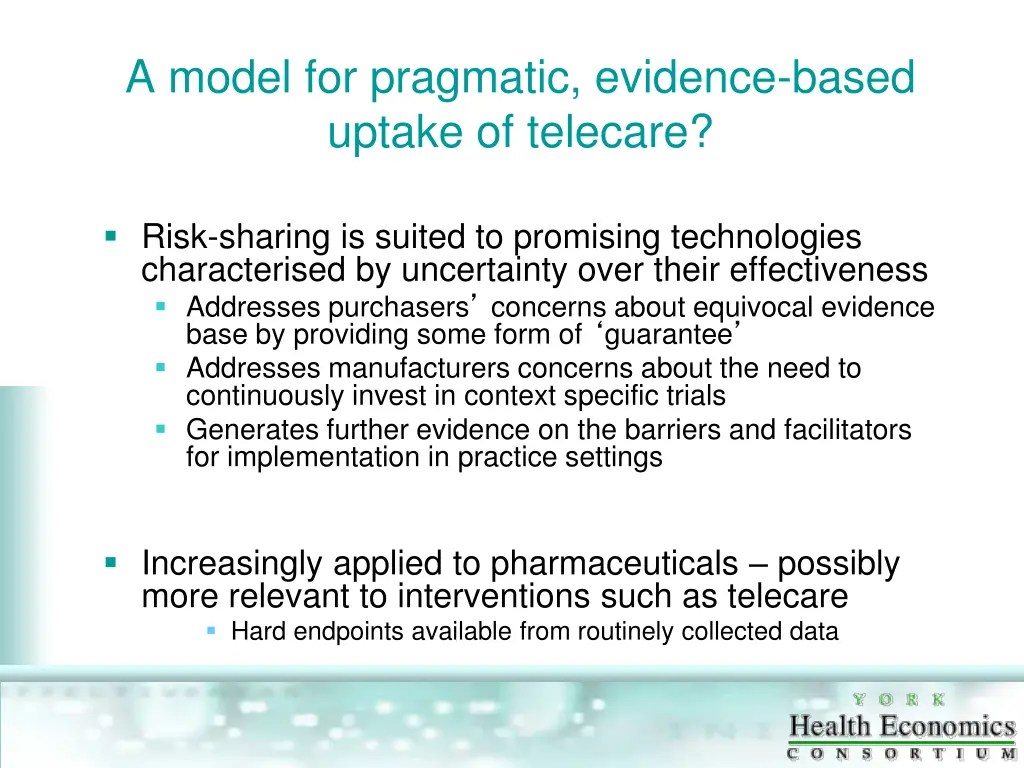 a model for pragmatic evidence based uptake 1