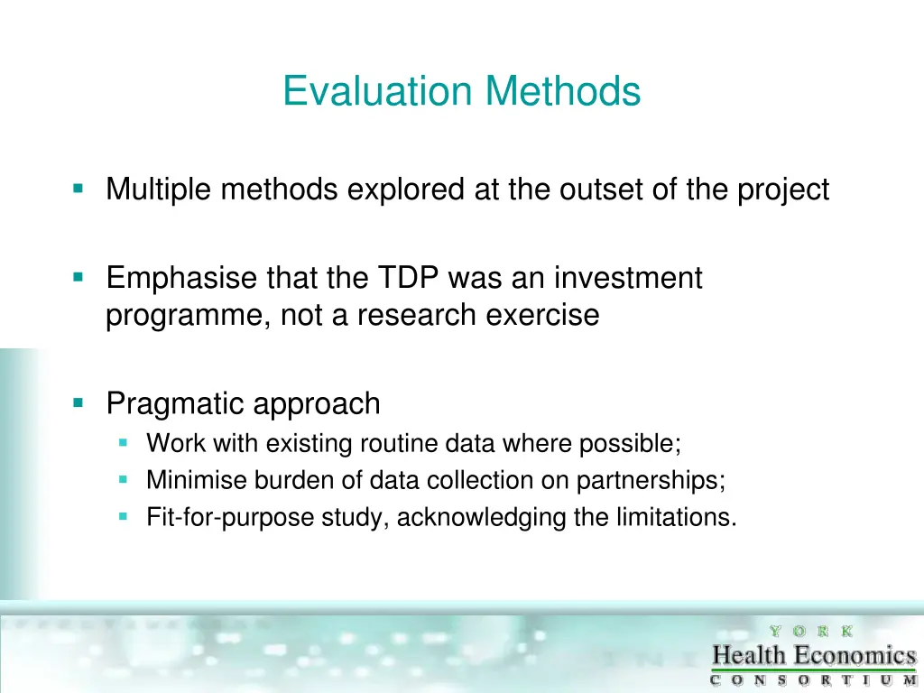 evaluation methods
