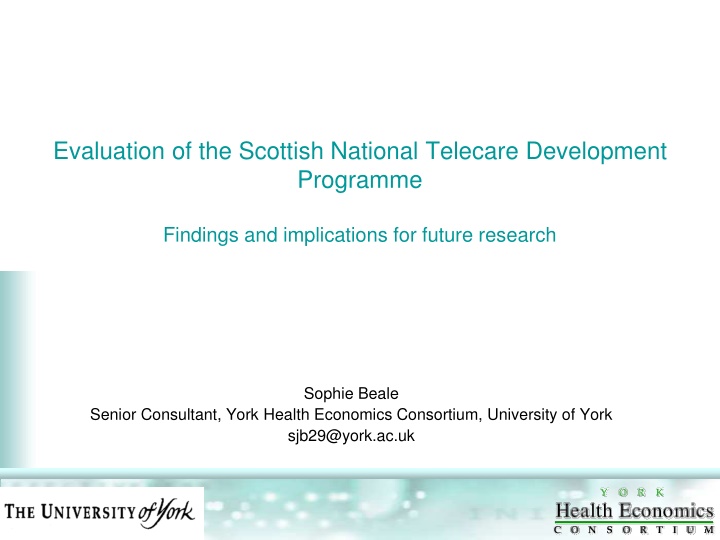 evaluation of the scottish national telecare