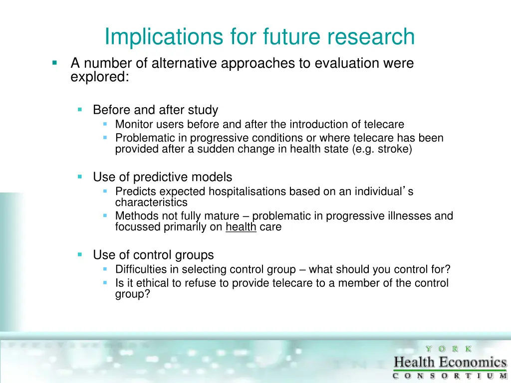implications for future research a number