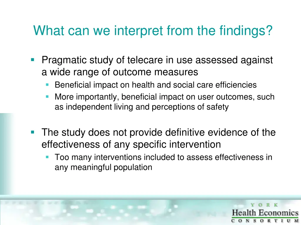 what can we interpret from the findings