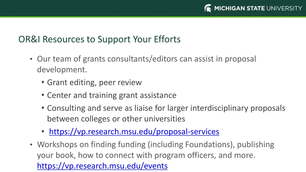 or i resources to support your efforts