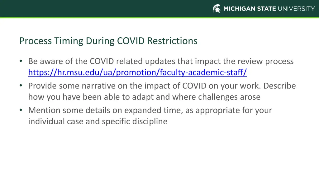 process timing during covid restrictions