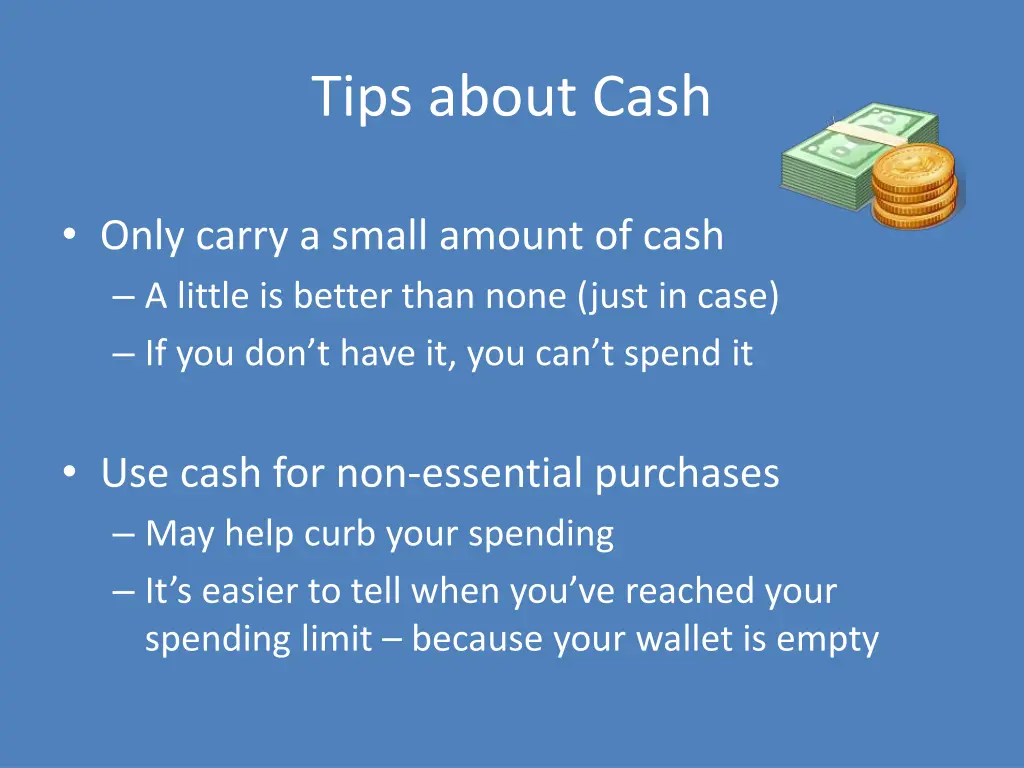 tips about cash