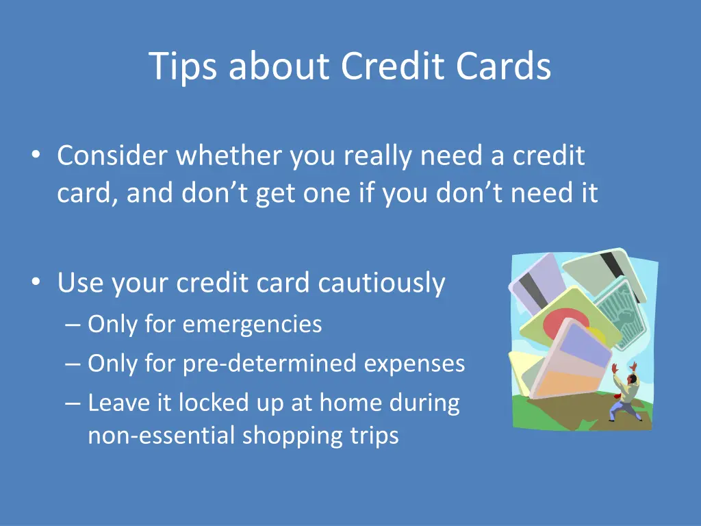 tips about credit cards