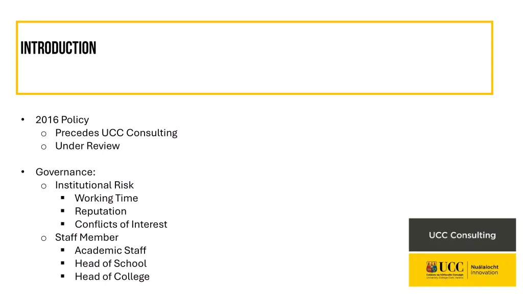 2016 policy o precedes ucc consulting o under