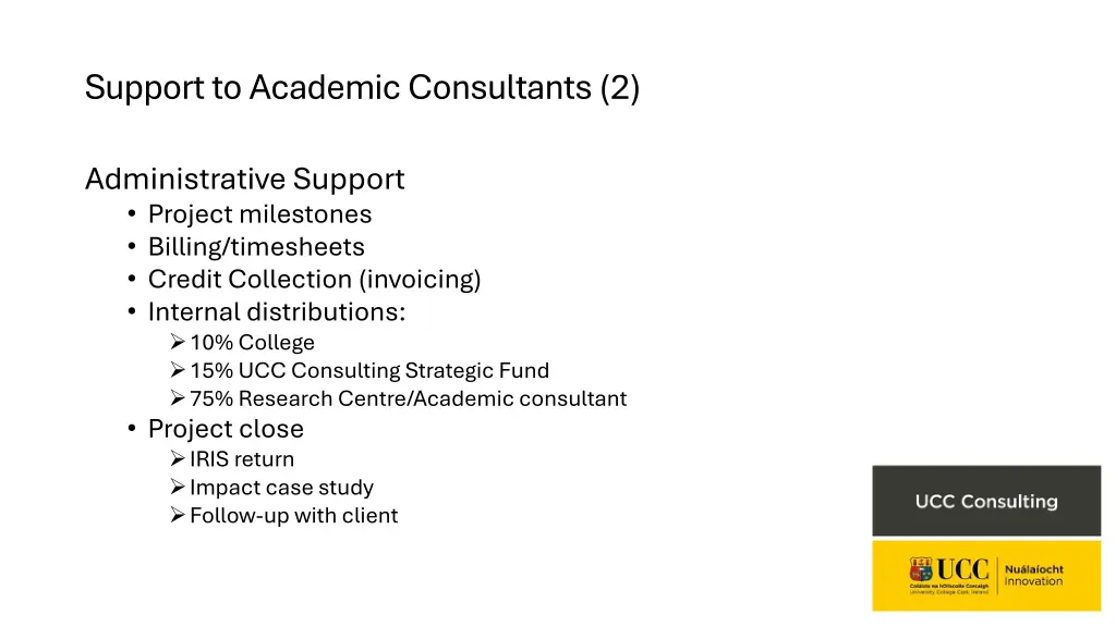 support to academic consultants 2