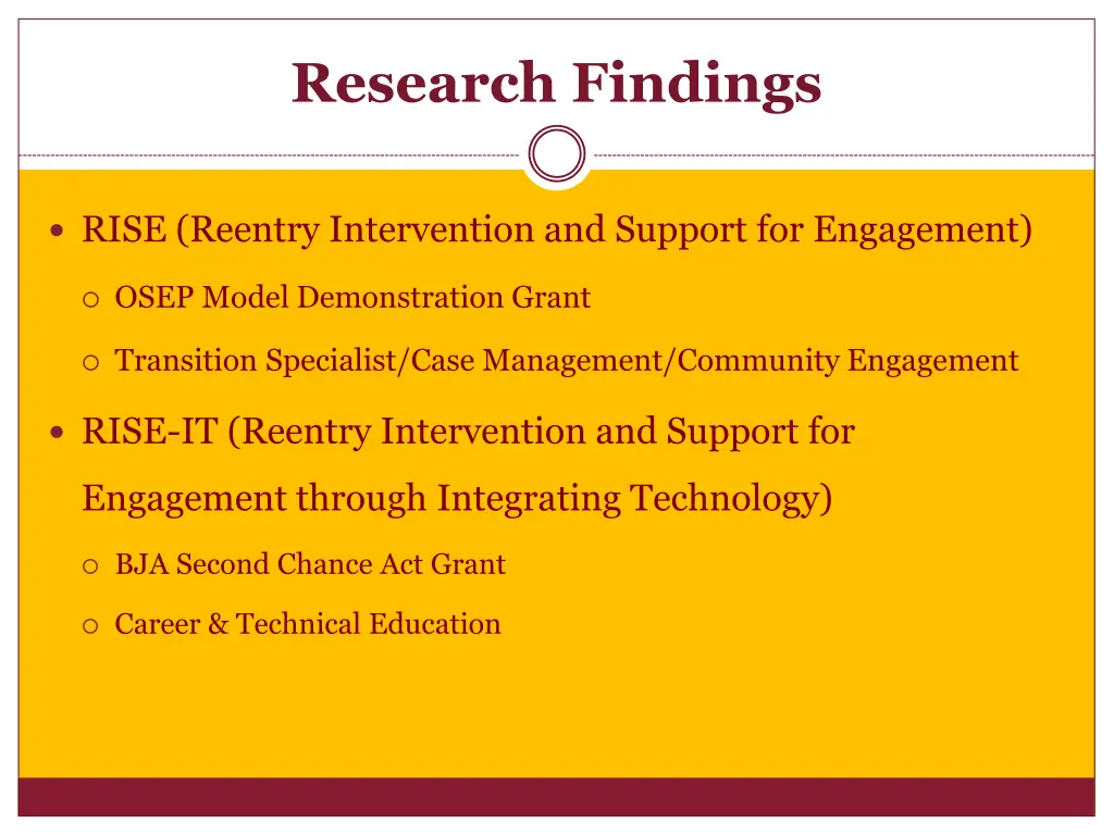 research findings