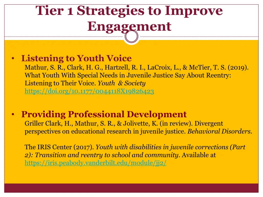 tier 1 strategies to improve engagement 1