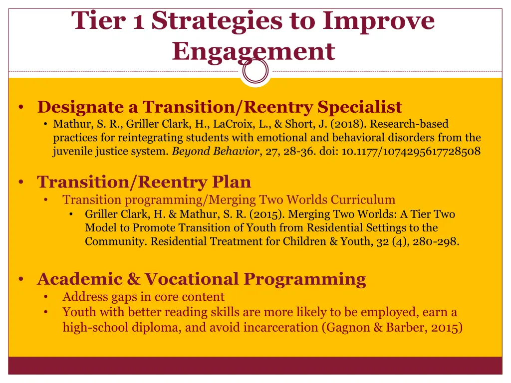 tier 1 strategies to improve engagement